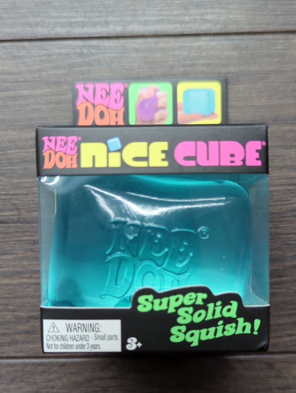 Needoh Nice Cube Super Solid Squish - Teal blue
